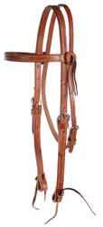 3/4 Inch Harness Leather Browband Headstall