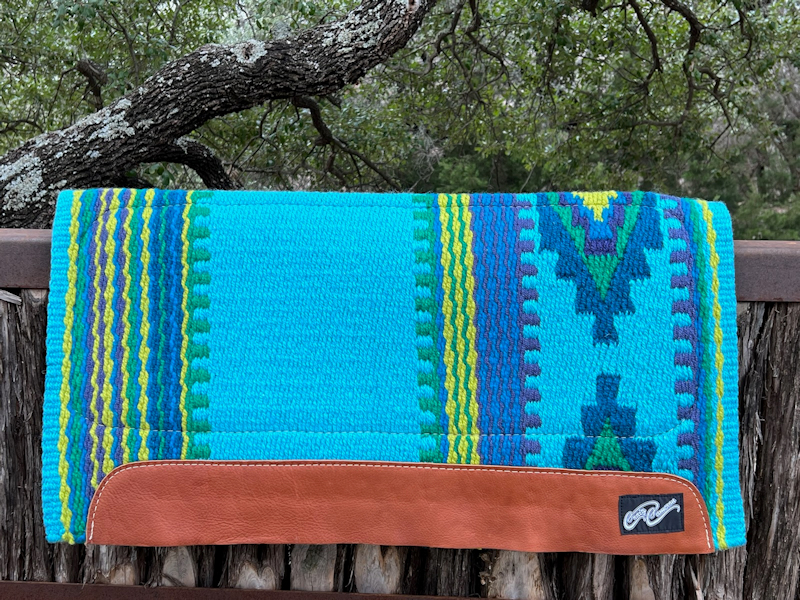 Premium Performance Saddle Pads Firecracker Blue/Turquoise