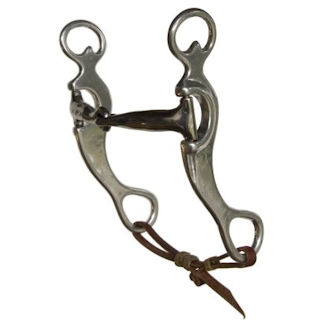 Aluminum Short Swivel Shank Bit with Large 2-Piece Snaffle