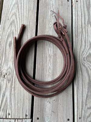 Premium Harness Leather 5/8 Inch Split Reins 7 Foot Long